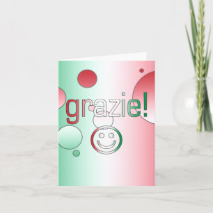 Tarjeta De Agradecimiento Regalos italianos: Gracias/Grazie hacen frente