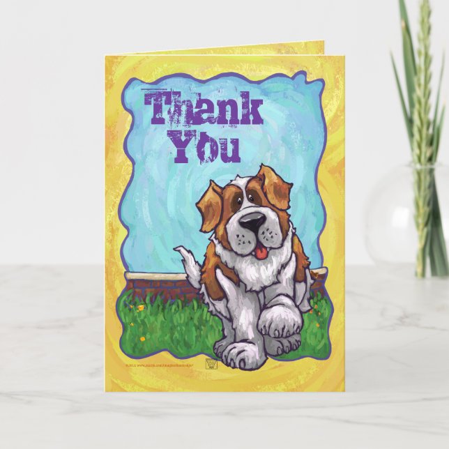 Tarjeta De Agradecimiento Regalos y accesorios de St. Bernard (Anverso)