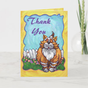 Tarjeta De Agradecimiento Regalos y accesorios para gatos de jengibre