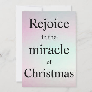 Tarjeta De Agradecimiento Regocíjate En El Milagro De La Navidad