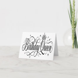 Tarjeta De Agradecimiento Reina de Cumpleaños Celebración de Grupo Personali