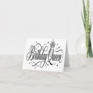 Tarjeta De Agradecimiento Reina de Cumpleaños Celebración de Grupo Personali