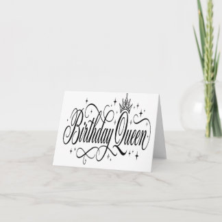 Tarjeta De Agradecimiento Reina de Cumpleaños Celebración de Grupo Personali