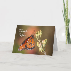 Tarjeta De Agradecimiento Reina mariposa en una rama, gracias