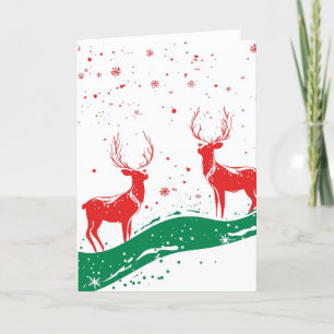 TARJETA DE AGRADECIMIENTO REINDEDOR DE VACACIONES #1