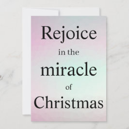 Tarjeta De Agradecimiento Rejoice In The Miracle Of Christmas