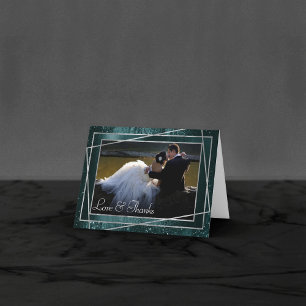 Tarjeta De Agradecimiento Relieve metalizado Glitzy Fotografía metalúrgica