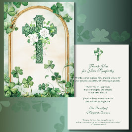 Tarjeta De Agradecimiento Religious Catholic Irish Celtic Cross Condolence 