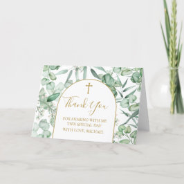 Tarjeta De Agradecimiento Religious Eucalyptus greenery Thank you card