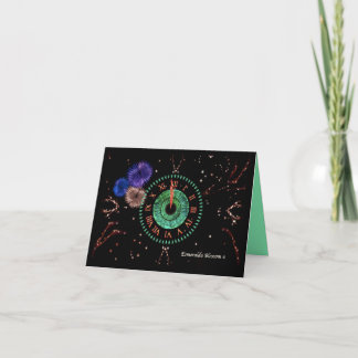 Tarjeta De Agradecimiento Reloj de medianoche esmeralda