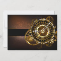 Reloj de vapor con engranajes antiguos