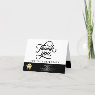 Tarjeta De Agradecimiento Remisión moderna del reactor inmobiliario