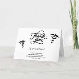 Tarjeta De Agradecimiento Remisión simple al paciente Médica