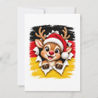 Tarjeta De Agradecimiento Reno de Navidad alemán