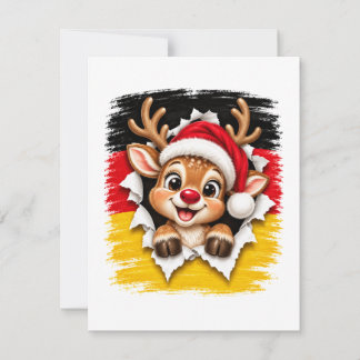 Tarjeta De Agradecimiento Reno de Navidad alemán