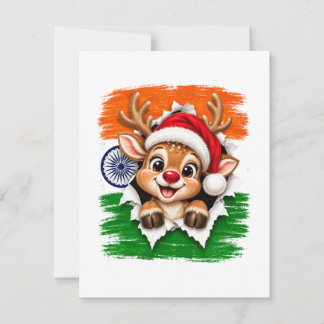 Tarjeta De Agradecimiento Reno de Navidad indio