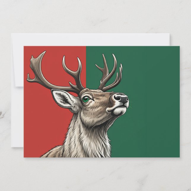 Tarjeta De Agradecimiento Reno festivo (Anverso)
