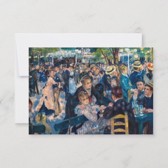 Tarjeta De Agradecimiento Renoir - Danza en Le Moulin de la Galette (Anverso)