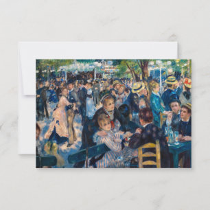 Tarjeta De Agradecimiento Renoir - Danza en Le Moulin de la Galette
