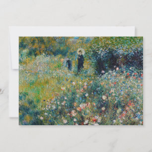 Tarjeta De Agradecimiento Renoir - Mujer con un Parasol en un Jardín