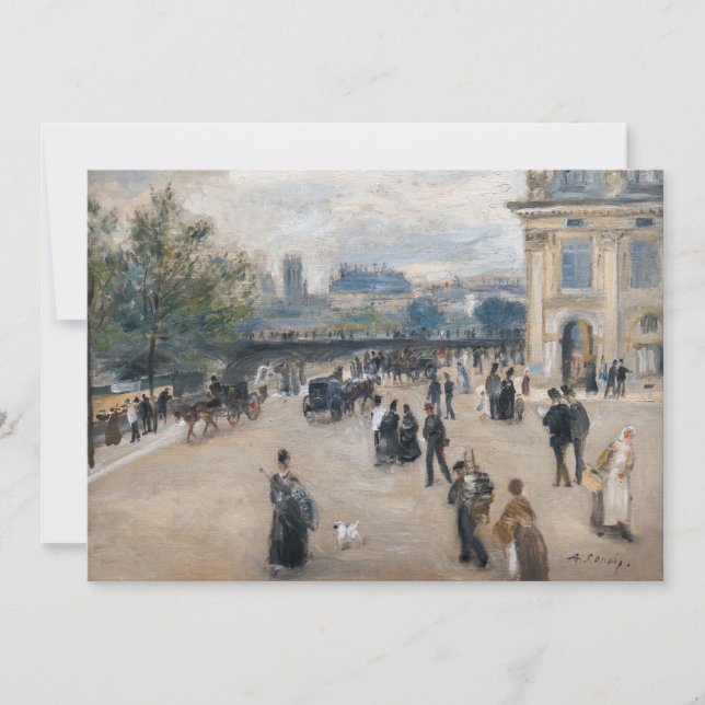 Tarjeta De Agradecimiento Renoir - París, Institut au Quai Malaquais (Anverso)