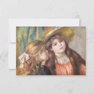 Tarjeta De Agradecimiento Renoir - Retrato de dos niñas pequeñas