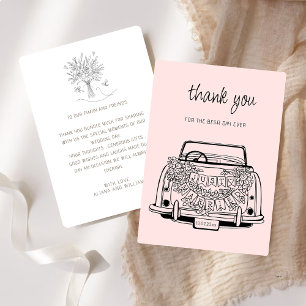 Tarjeta De Agradecimiento Renovación de votos de boda simple con letra manus