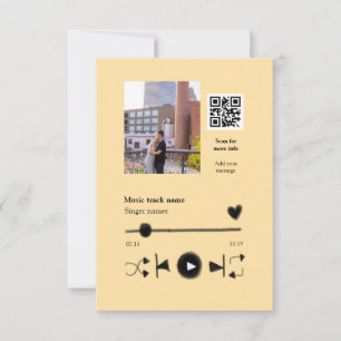 Tarjeta De Agradecimiento Reproductor de música personalizado código q r de