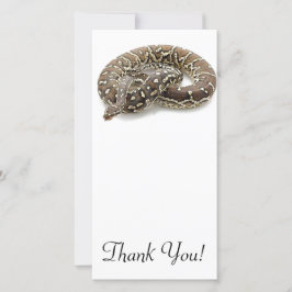 Tarjeta De Agradecimiento Reptil de la serpiente del pitón