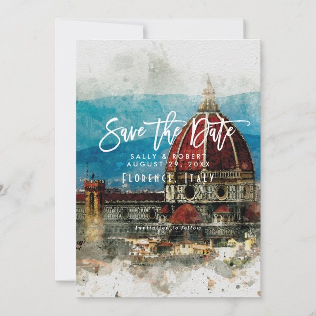 Tarjeta De Agradecimiento reserva escénica del boda de Florencia Italia la (Anverso)