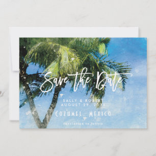 Tarjeta De Agradecimiento reserva tropical del boda del verano de la playa