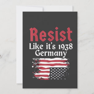 Tarjeta De Agradecimiento Resistir Oficialmente Como en la Alemania de 1938 