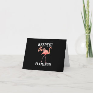 Tarjeta De Agradecimiento Respeto Al Flamingo Funny Flamingo Lover