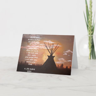 Tarjeta De Agradecimiento Respiro vespertino