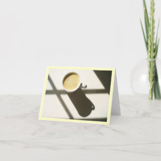 Tarjeta De Agradecimiento Resplandor del café de la buena mañana