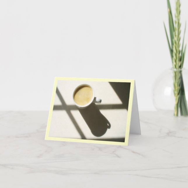 Tarjeta De Agradecimiento Resplandor del café de la buena mañana (Anverso)