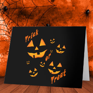 Tarjeta De Agradecimiento Resplandor Espeluznante: Jack-O’-Lantern y Truco o