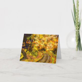 Tarjeta De Agradecimiento Resumen Arte otoñal Gracias