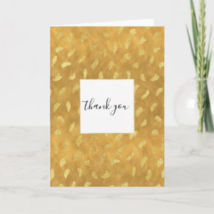 Tarjeta De Agradecimiento Resumen de Glam Gold de bonito