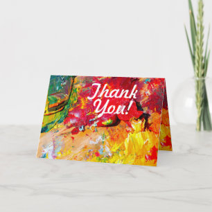 Tarjeta De Agradecimiento Resumen de la paleta del artista