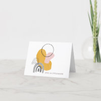 Resumen del arte boho en amarillo y gris personali