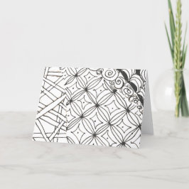 Tarjeta De Agradecimiento Resumen del diseño blanco y negro.