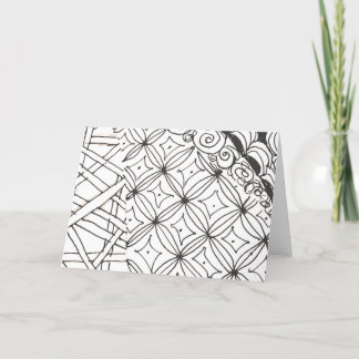 Tarjeta De Agradecimiento Resumen del diseño blanco y negro.
