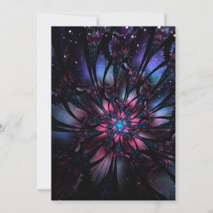 Tarjeta De Agradecimiento Resumen del diseño de flor fractal.