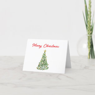 Tarjeta De Agradecimiento Resumen del diseño del árbol de Navidad con acento