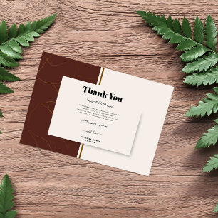 Tarjeta De Agradecimiento Resumen Elegancia Marco dorado