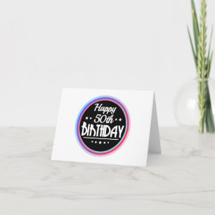 Tarjeta De Agradecimiento Resumen moderno Feliz cumpleaños número 50