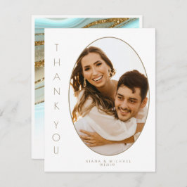 Tarjeta De Agradecimiento Resumen Purpurina Strata Boda Gracias ID903