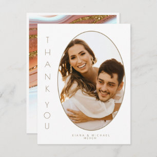 Tarjeta De Agradecimiento Resumen Purpurina Strata Boda Gracias SW ID903