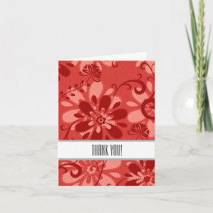 Tarjeta De Agradecimiento Resumen Red Floral Gracias
